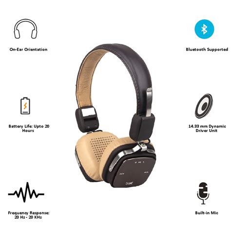 Buy Boat Wireless Headphones Rockerz 610 Brown Online Croma