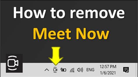 How To Remove Meet Now On Windows 10 Youtube