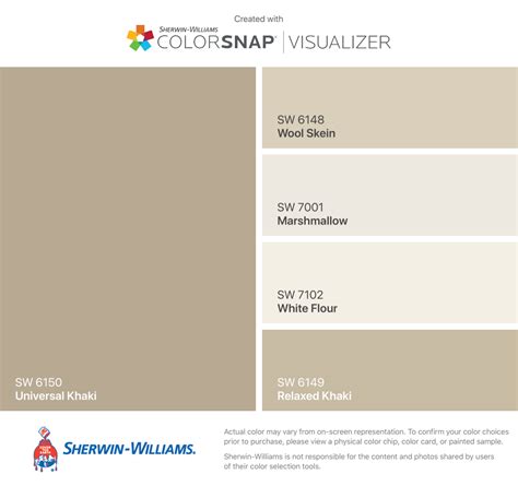 Sherwin Williams Universal Khaki Complementary Colors