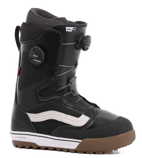 Vans Aura Pro Snowboard Boots 2023 Black White Free Shipping Tactics