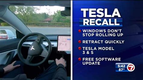 Over 1m Teslas Recalled Because Windows Can Pinch Fingers Wsvn 7news