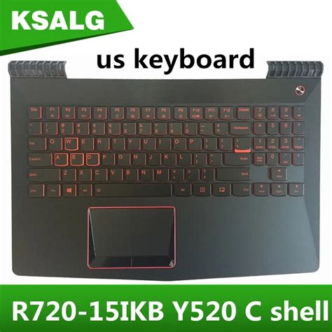 NEW US laptop keyboard for Lenovo Legion Y520 R720 R720 15IKB US keyboard with Palmrest COVER ...