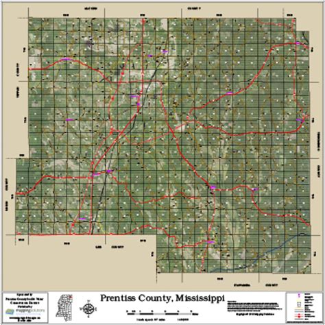 Prentiss County Mississippi 2016 Aerial Map, Prentiss County Parcel Map 2016, Prentiss County ...