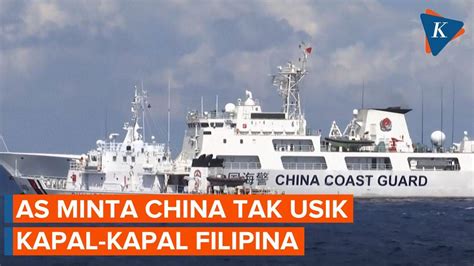 Dukung Filipina AS Minta China Tak Lakukan Tindakan Provokatif Di Laut