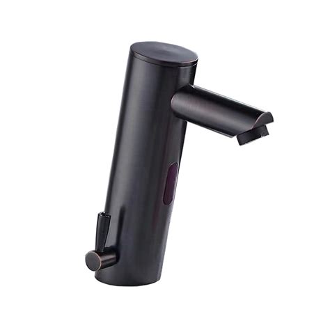 Luxury Black Smart Sensor Bathroom Sink Faucet Deck Mounted Cold Hot Water Sensor Mixer Luxury
