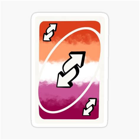 Lesbian Pride Uno Reverse Card Sticker For Sale By MlemingFox101 Redbubble