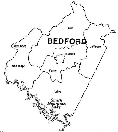 Bedford County Virginia Map