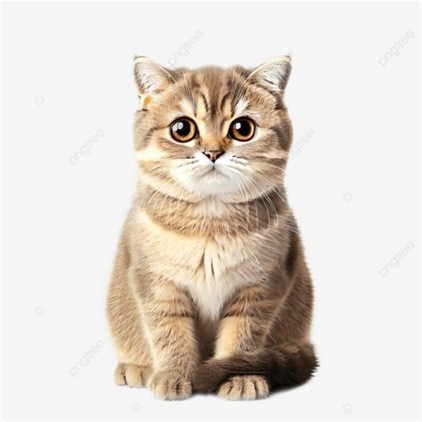 isolated front view cat  white background cat animal lovely png