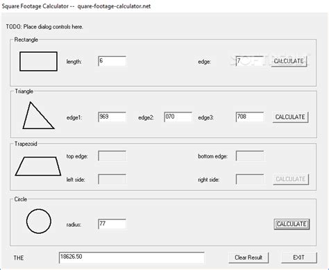 Square Footage Calculator - Download - Softpedia