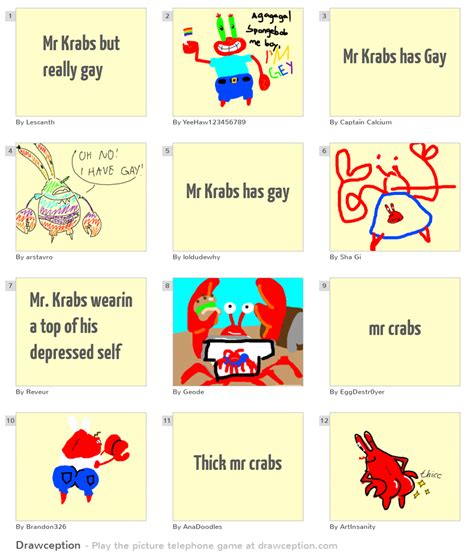 Mr Krabs But Really Gay Drawception