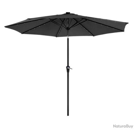 Parasol de jardin avec ampoules led à énergie solaire ombrelle de