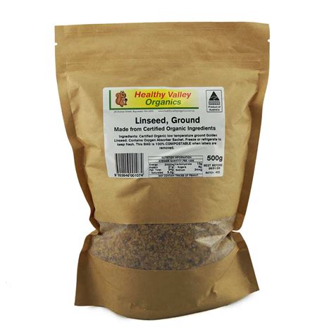 linseed golden ground flaxseed meal organically produced  raw