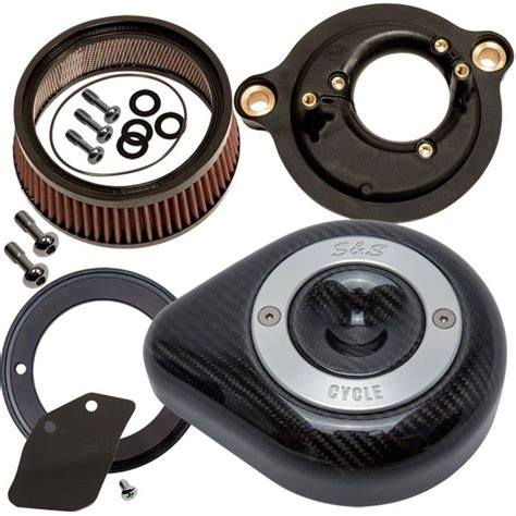 S S Cycle Stealth Teardrop Air Cleaner Kit Carbon Fiber 170 0498