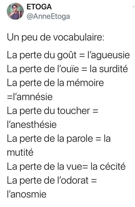 Perte Des Sens En Vocabulaire Des Sentiments Apprendre L