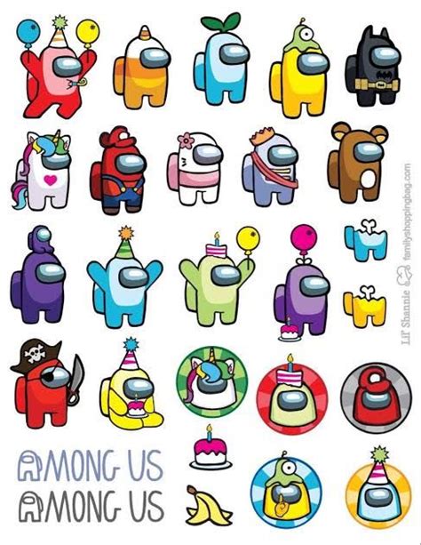 An Assortment Of Cartoon Character Stickers On A White Background With