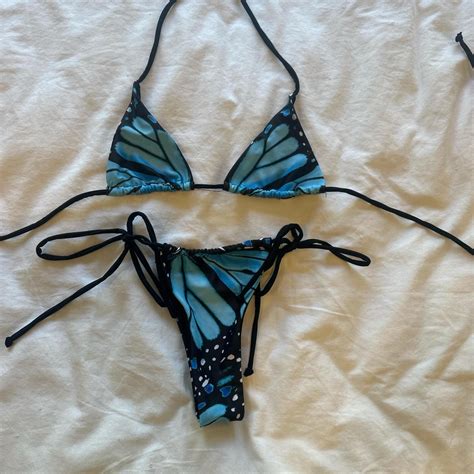 Butterfly Print Bikini Depop