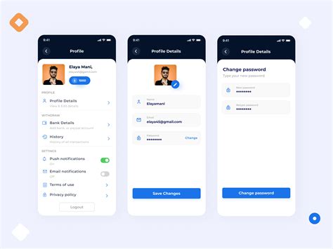 Profile Screen App Design Profile Social App Design A