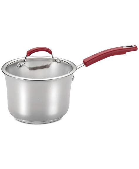 Rachael Ray Classic Brights Stainless Steel 3 5 Qt Saucepan And Lid