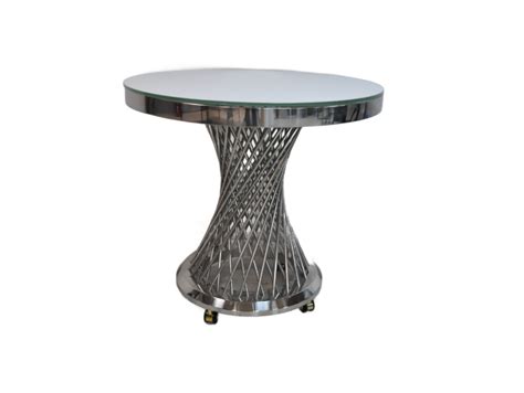 Стол для торта на колесах TAVOLA D-80 серебро арендовать в Москве