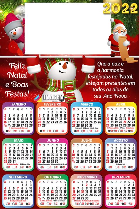 Moldura Png Para Juntar Foto Calendário 2022 Feliz Natal E Boas Festas