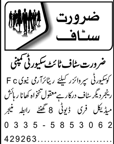 Security Supervisor And Security Guard Jobs 2024 In Lahore 2025 Job