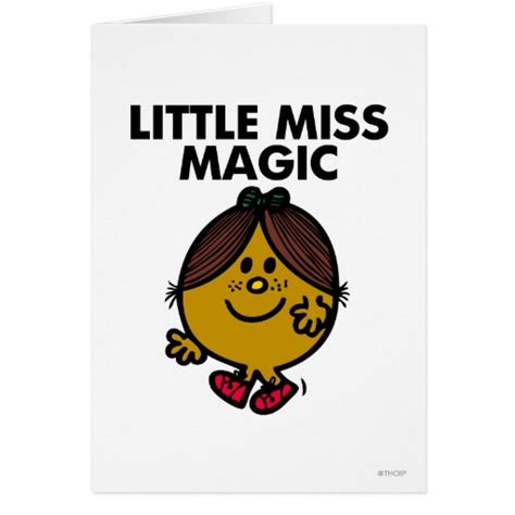 Little Miss Magic | Black Lettering Card | Zazzle