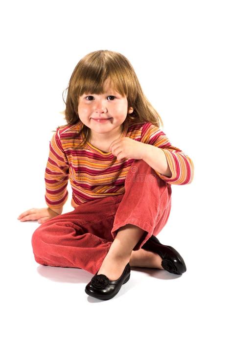 Happy Kid Sitting On The Floor Royalty Free Stock Photo - Image: 3170555