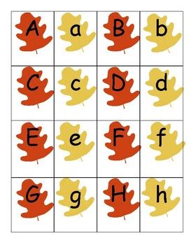 Fall Themed Lowercase Uppercase Letter Match By Smith S Shenanigans