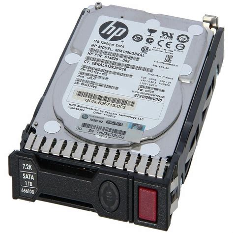 Hpe Tb Hard Drive K Rpm Sata Gbps Sff Sc Hot Plug With Tray Refurbished Allhdd
