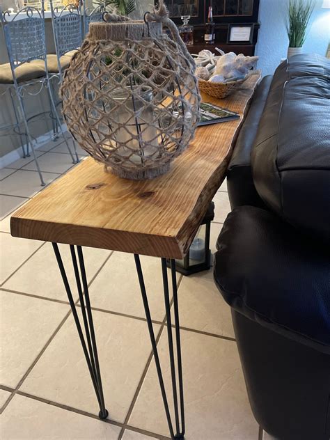 Live Edge Consolesofa Table Etsy