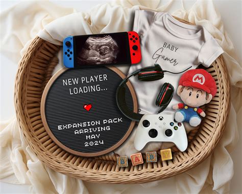 Digital Video Game Player Pregnancy Announcement Gamer Baby Reveal