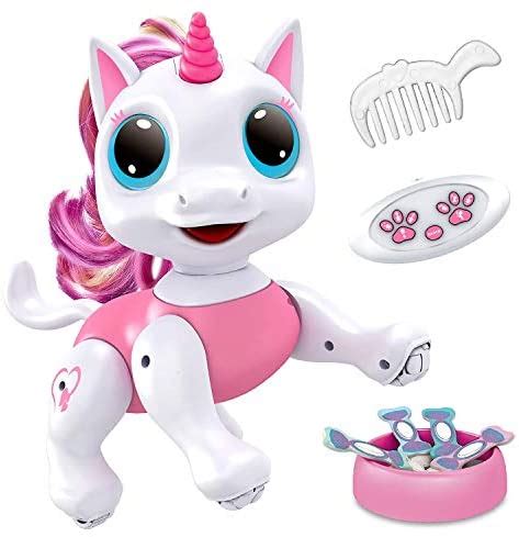 Power Your Fun Robo Pets Unicorn Toy - Remote Control Robot Pet Toy, Interactive Hand Motion ...