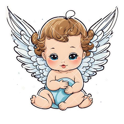 Baby Angel Clipart Baby Shower Clipart Bundle Cute Angel Clipart Baby