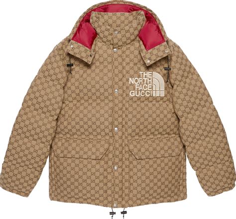 Gucci X The North Face Beige GG Down Jacket INC STYLE