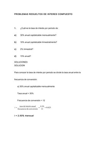 Problemas Resueltos De Interes Compuesto Pdf