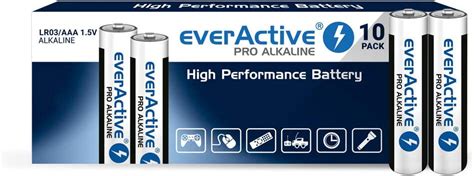 EverActive AAA Batterien 10er Pack Pro Alkaline Micro LR03 R03 1 5V