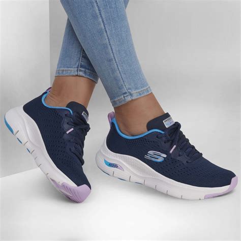 Skechers Arch Fit Womens Shoes Infinity Cool Navy Direct Running