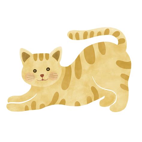 Cute Cartoon Cat Illustration 25347108 Png