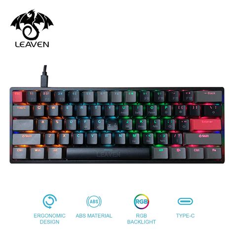 Leaven K Mechanical Keyboard Keys Hot Swappable Rgb Backlit