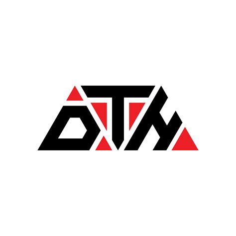 Dth Triangle Letter Logo Design With Triangle Shape Dth Triangle Logo
