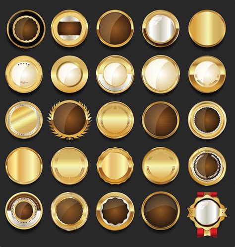 Premium Vector Luxury Golden Labels