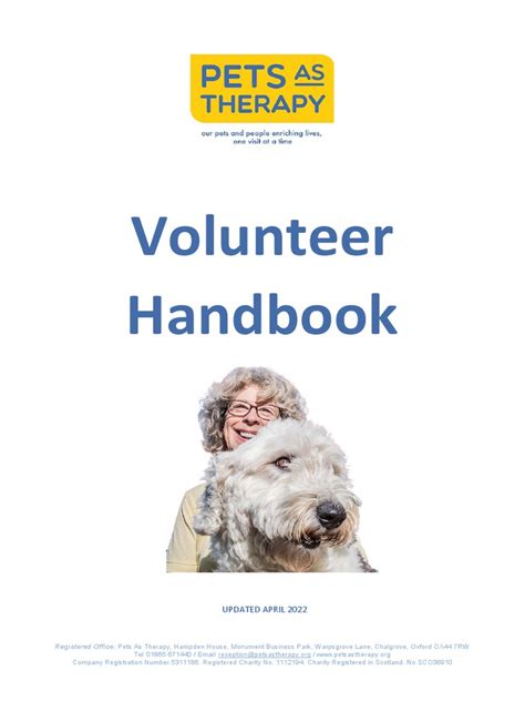Volunteer Handbook Pdf Pet Donation