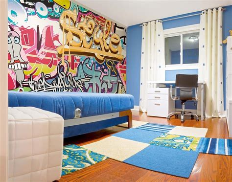 Граффити в комнате подростка мальчика (32 фото)
