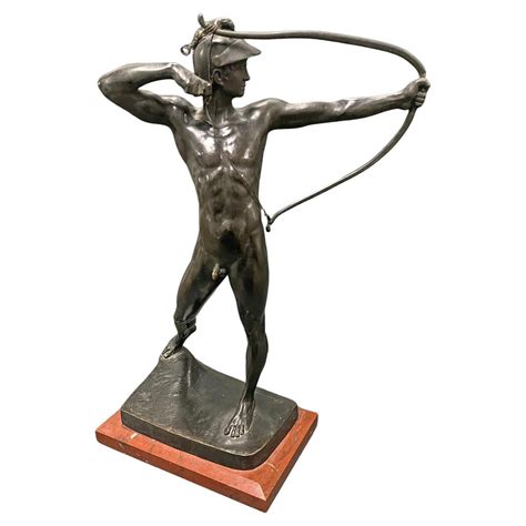 Large German Bronze Male Nude Archer J Uphues 1850 1911 Gladenbeck Foundry For Sale At 1stDibs