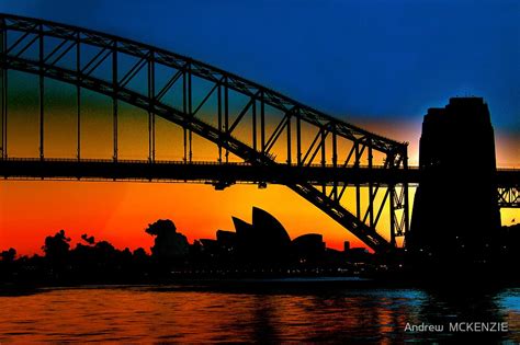 Sunrise Sydney Harbour Bridge And Opera House By Andrew Mckenzie