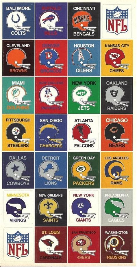 Old Nfl Helmet Logos