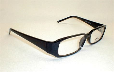 Vintage Mens Eyeglasses Frames Black 50s-60s Modern Optical Eyewear