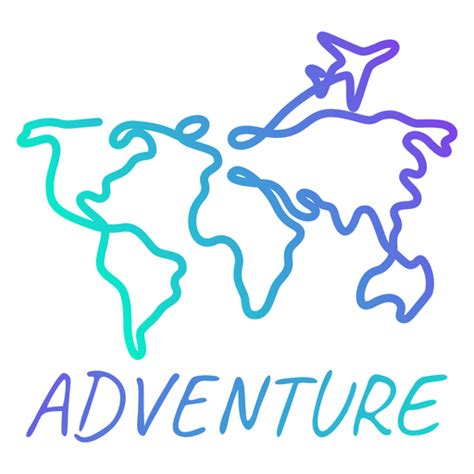 World Map Adventure Sticker - Sticker Mania