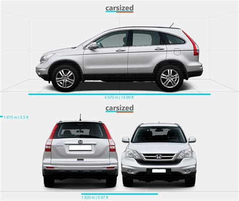 Honda Cr V 2010 2012 Dimensions Side View