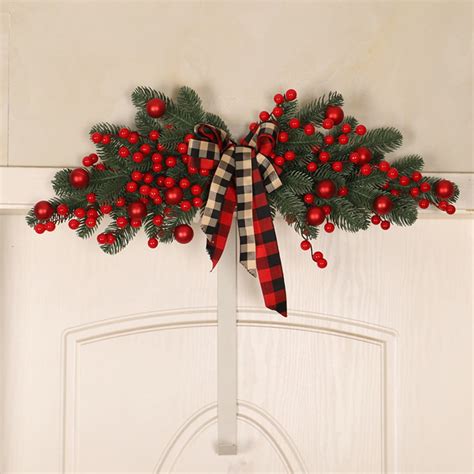 Pack Christmas Swags With Light Prelit Artificial Christmas Wreaths